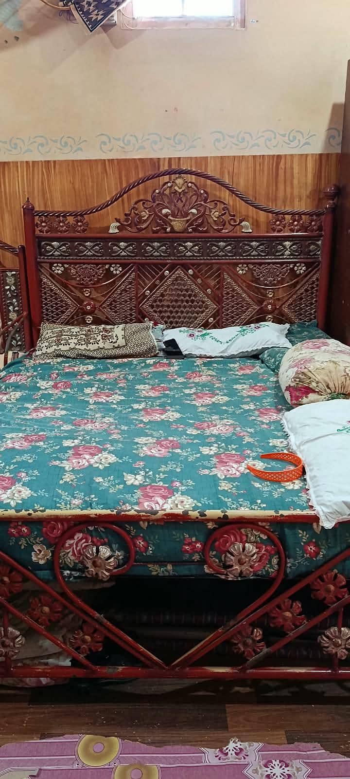 Iron bed set with sofa set 2