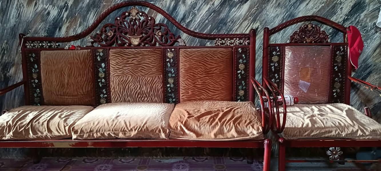 Iron bed set with sofa set 3