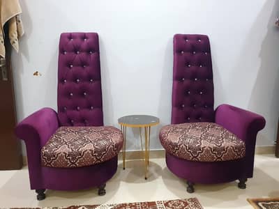 purple chairs