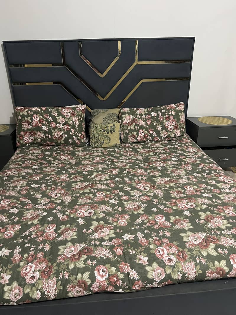 Bed and side table 0