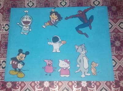 Handmade Cartoon Acrylic Painting on Canvas 20×24 Inch