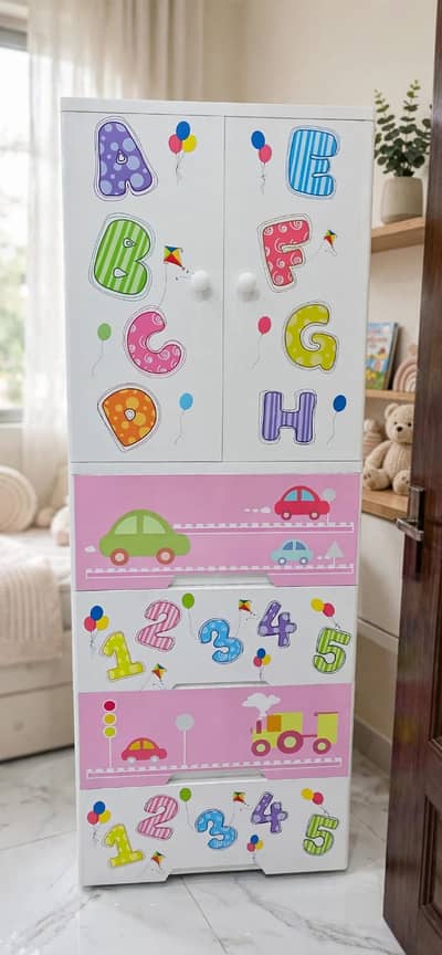 > Baby Almirah PVC Plastic - Unbreakable, High Quality - Slightly Use