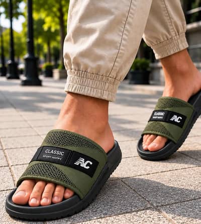 Men's Classic Slide Chappal - Soft & Lightweight - All Size Available