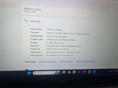dell latitude 7490 i5 8 gen