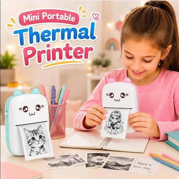 Pocket Inkless Mini Printer - Thermal Portable Bluetooth Wireless Mini Printer (C9)