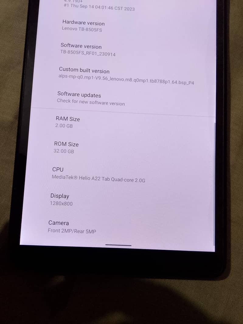 Lenovo tablet 8