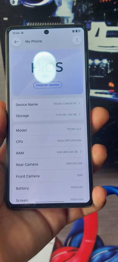 Tecno camon 30 8/256 full box condition 10by8
