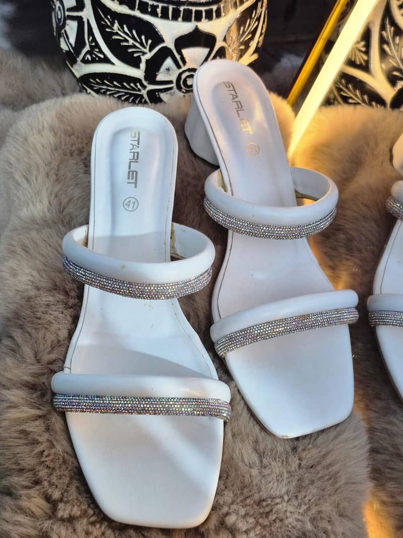 White Block Heels 1