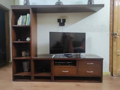 LED Console with Glass Top