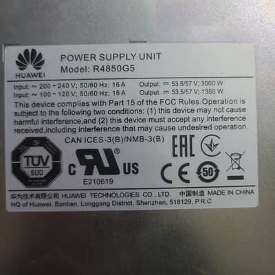 power supply unit Huawei R4850G5