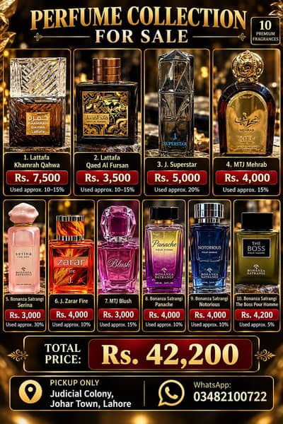 Genuine Branded Perfumes – Personal Collection – Lahore