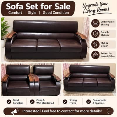 Brown Sofa Set for Sale