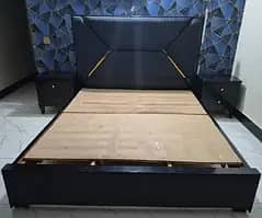 High gloss polish  bed . dressing and side tables