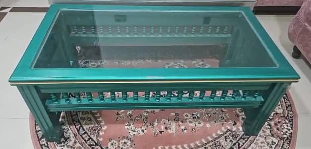 center table with glass