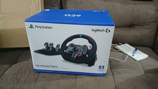 Logitech g29 steering wheel with gearbox with stand with box