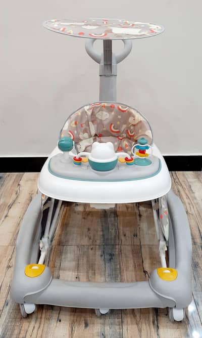 Baby Walker with Adjustable Height, Shade and Handle