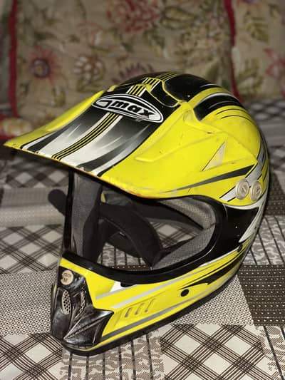 GMAX Original Full Face Motocross Helmet – Yellow & Black