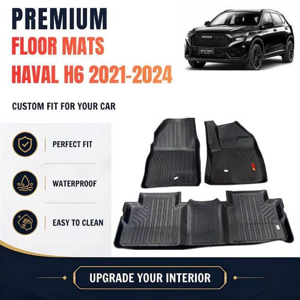 Car TPE Floor Mat - Haval H6 2021-2024 -Wear-Resistance Anti-Skid Heavy-Duty