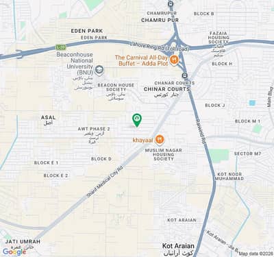 1 Kanal Residential Possession Plot On Main 100 Feet Road For Sale In AWT Phase 2 Block A