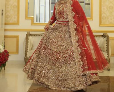 bridal dress and sherwani