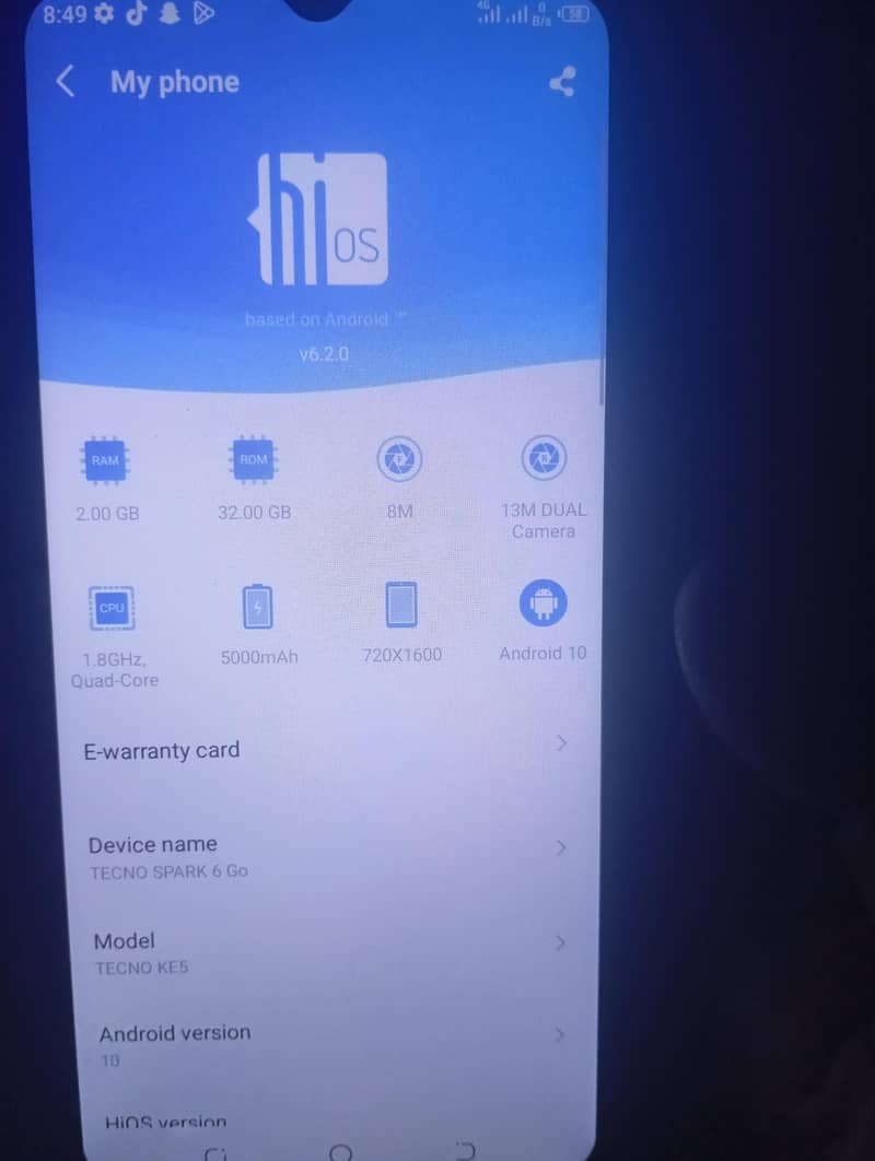 Tecno Spark 6 go 3