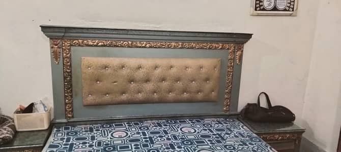 lakri ka ha bad+  matses +dabol almari +side table+ mirror