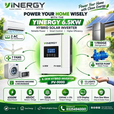 YINERGY 6.5KW PV-9000 Hybrid Solar Inverter