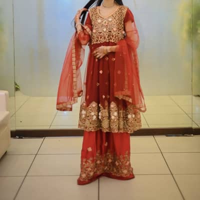 Beautiful Red & Golden Traditiona dress
