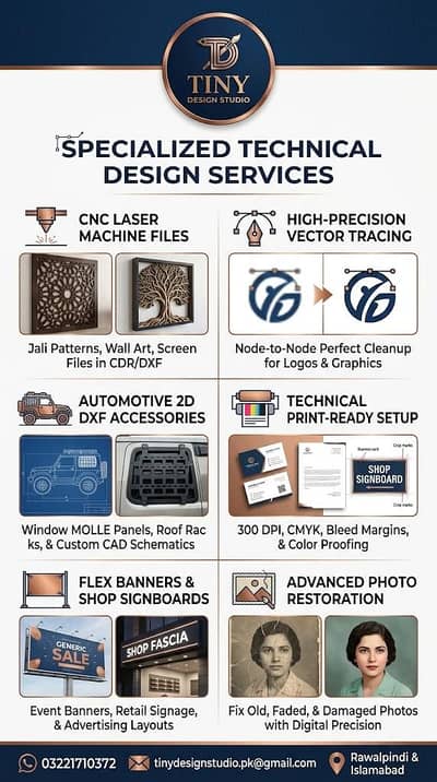 CNC Laser Cutting Files (CDR / DXF) & Jali Design
