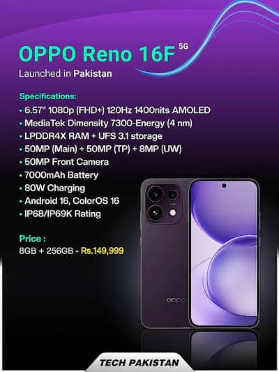 OPPO Reno 16f