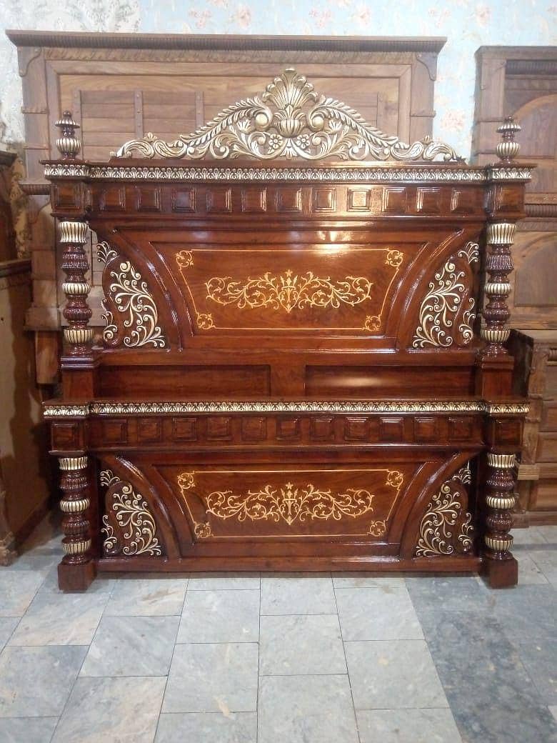 #Bed set#wooden bed#Chinioti bed#sofa#dressing#chairs#king bed#table 14