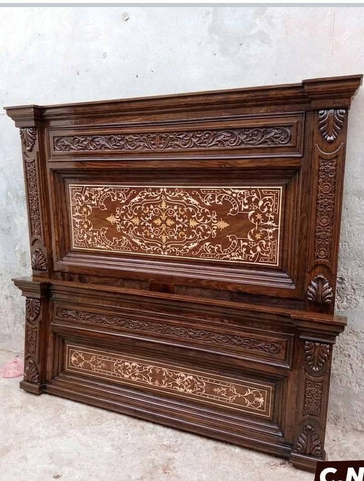 #Bed set#wooden bed#Chinioti bed#sofa#dressing#chairs#king bed#table 15