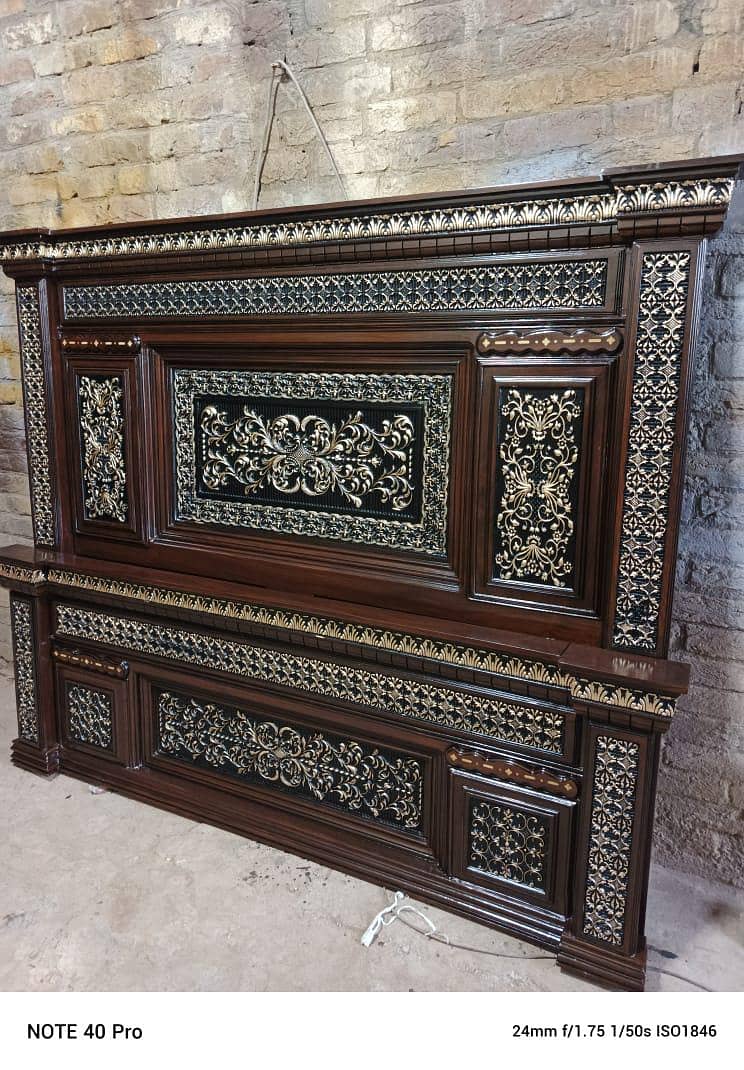 #Bed set#wooden bed#Chinioti bed#sofa#dressing#chairs#king bed#table 16