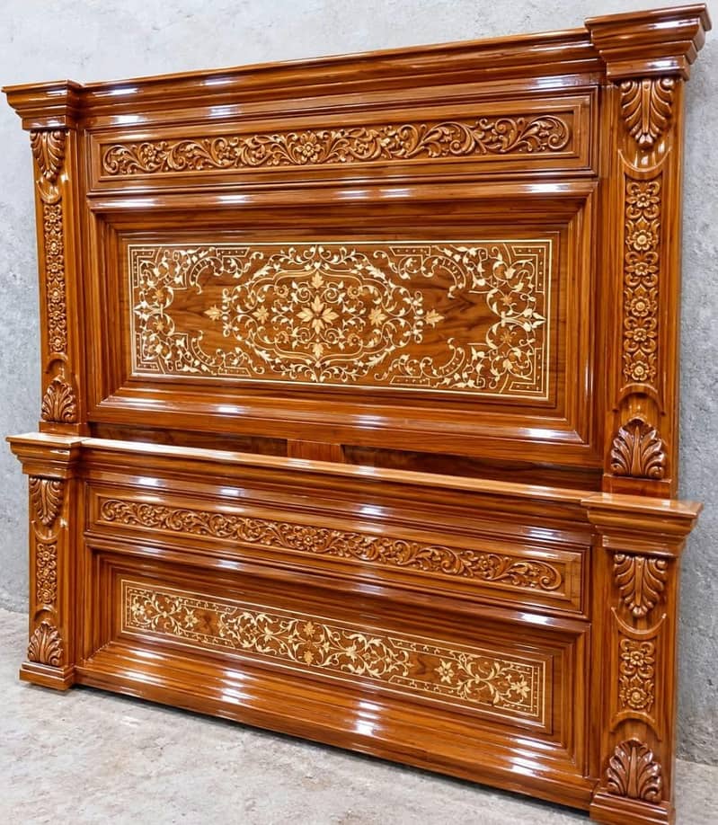 #Bed set#wooden bed#Chinioti bed#sofa#dressing#chairs#king bed#table 18