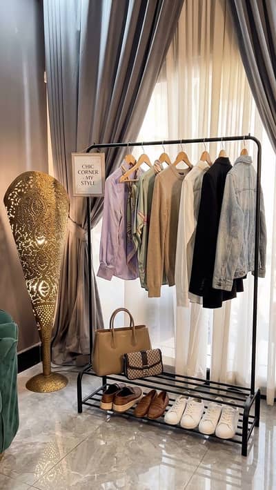 Clothes Hanging Stand with double shoe rack 2026