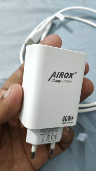 Airox 40W Super Fast Charger Adapter + Ronin Fast Charging Cable