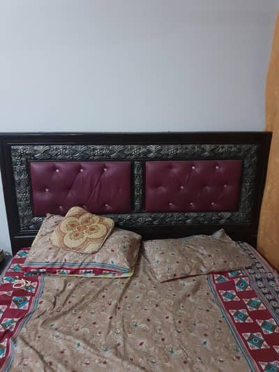wooden bed