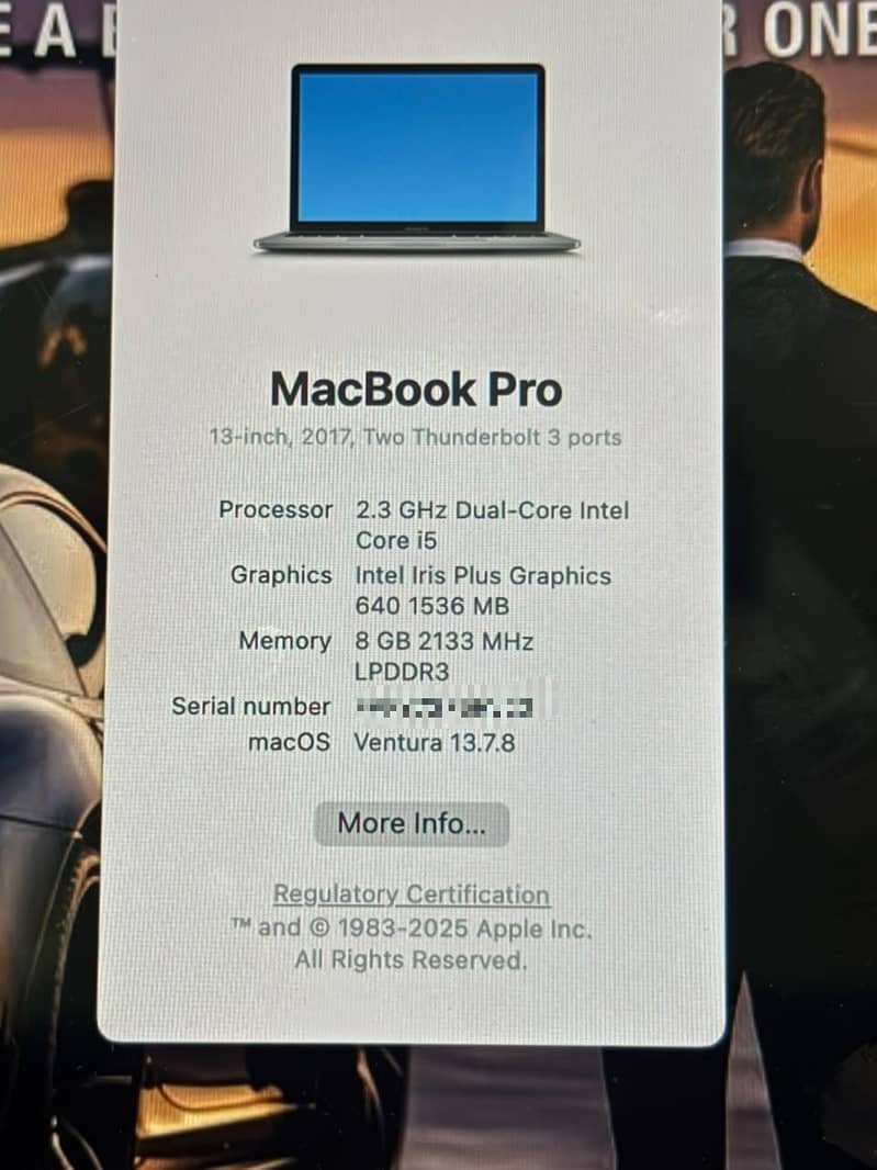 MacBook 2017 Pro with charger Neet and clean Good condition 5