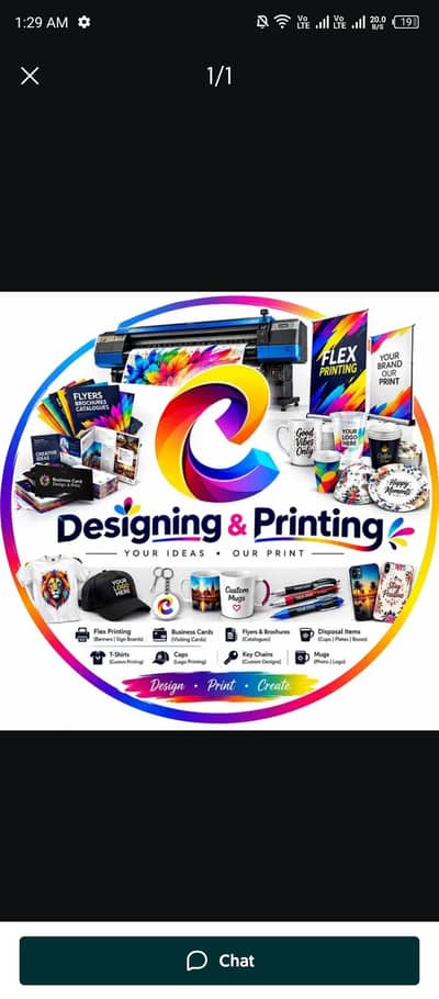 designing and printing