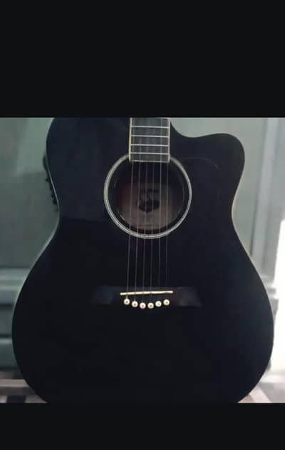 Semi-acoustic guitar with bag