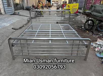 New Stainless Steel Double Bed/steel double bed/king Size bed/iron bed