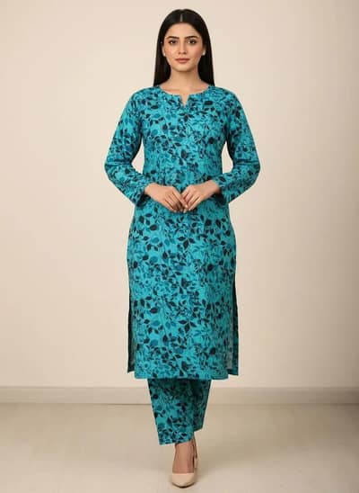 Brand Printed & Embroidered Unstitched Suit | Cash On Delivery