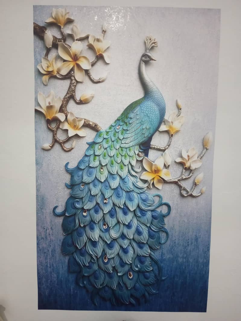 3D Peacock Wall Frame 0
