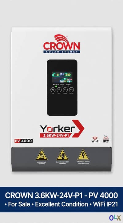 Crown Yorker 3.6KW 24V P1 - PV 4000 - WiFi -