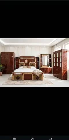 4 piece premium  burl bed set MDA chowk multan