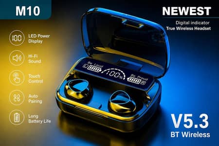 M10 Newest Digital indicator True Wireless Headset phone number