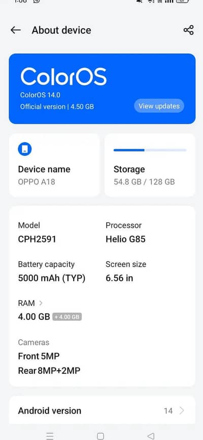 OPPO A18 Urgent Sale