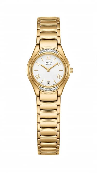Original Citizen Quartz Ladies watch  Diamond cut, Date Working Japan