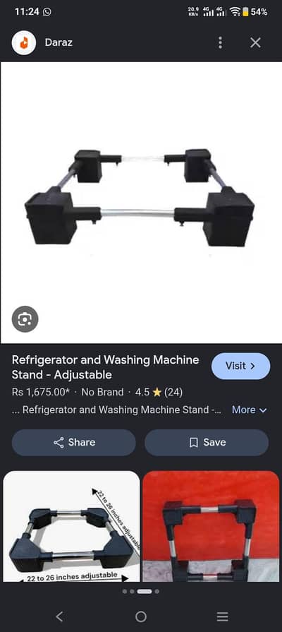 Fridge and washing machine stand