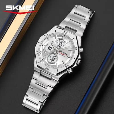 skmei original double time chain watch for men new box pack